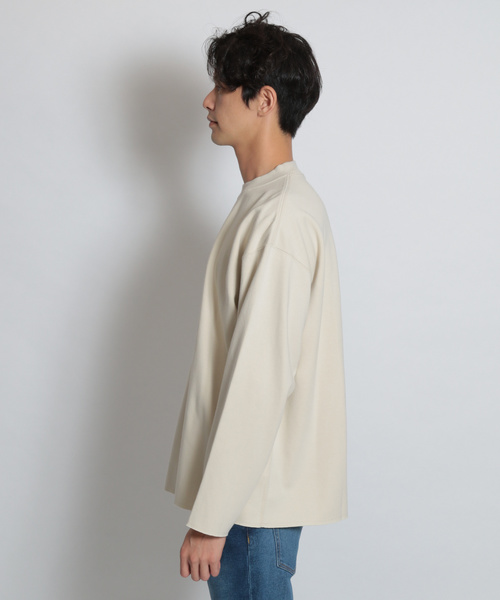 niko and...（ニコアンド）の「ボンディングモックプルオーバー（Tシャツ/カットソー・メンズ・パープル/チャコール/オフホワイト・MEDIUM/LARGE）」の6枚目の写真