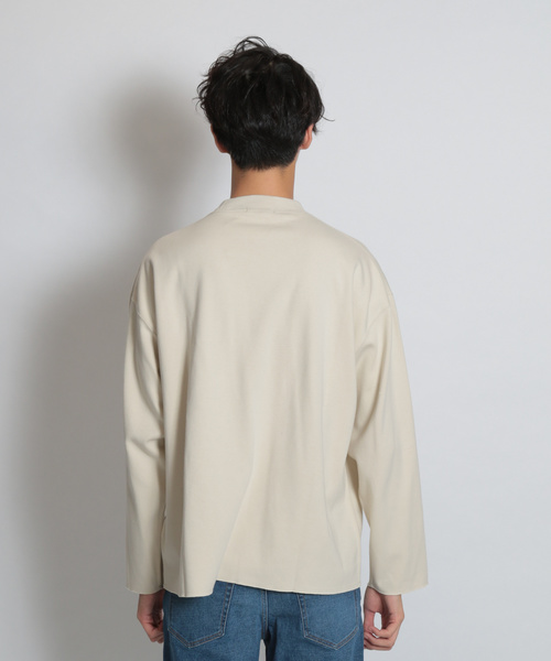 niko and...（ニコアンド）の「ボンディングモックプルオーバー（Tシャツ/カットソー・メンズ・パープル/チャコール/オフホワイト・MEDIUM/LARGE）」の7枚目の写真