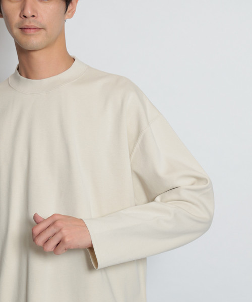 niko and...（ニコアンド）の「ボンディングモックプルオーバー（Tシャツ/カットソー・メンズ・パープル/チャコール/オフホワイト・MEDIUM/LARGE）」の9枚目の写真