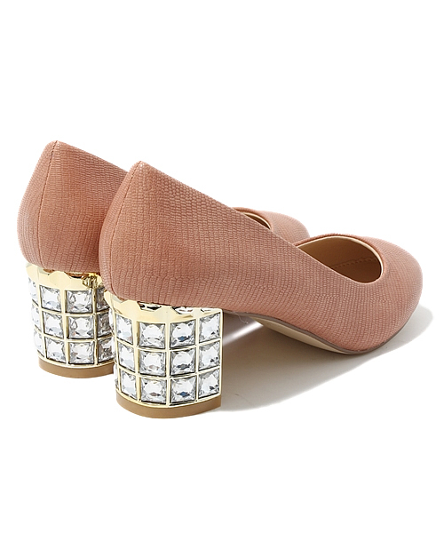 DISCOAT(ディスコート)の「【Discoat】ヒールビジューパンプス(パンプス・レディース・ブラック/ピンク・MEDIUM/LARGE)」の3枚目の写真