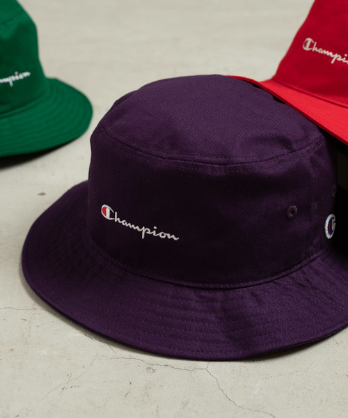 Champion（チャンピオン）の「∴WEGO/Champion別注バケットハット（ハット・メンズ・ネイビー/ベージュ/ホワイト/ブラック/ライトベージュ/グリーン/パープル/レッド・FREE）」の7枚目の写真