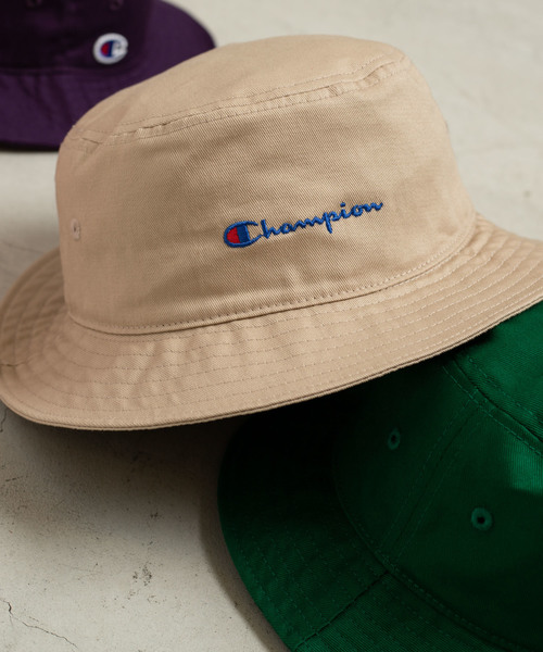 Champion（チャンピオン）の「∴WEGO/Champion別注バケットハット（ハット・メンズ・ネイビー/ベージュ/ホワイト/ブラック/ライトベージュ/グリーン/パープル/レッド・FREE）」の5枚目の写真