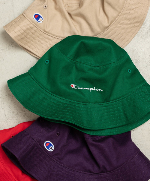 Champion（チャンピオン）の「∴WEGO/Champion別注バケットハット（ハット・メンズ・ネイビー/ベージュ/ホワイト/ブラック/ライトベージュ/グリーン/パープル/レッド・FREE）」の6枚目の写真
