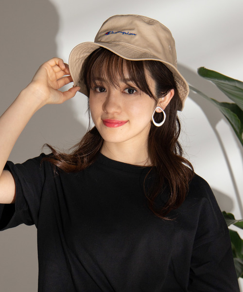 Champion（チャンピオン）の「∴WEGO/Champion別注バケットハット（ハット・メンズ・ネイビー/ベージュ/ホワイト/ブラック/ライトベージュ/グリーン/パープル/レッド・FREE）」の10枚目の写真
