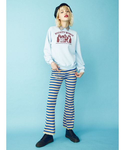 jouetie（ジュエティ）の「テレコカラーメローパンツ（その他パンツ・レディース・ブラック/パープル/グレー/ピンク/ブルー・MEDIUM）」の6枚目の写真