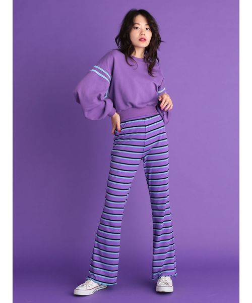 jouetie（ジュエティ）の「テレコカラーメローパンツ（その他パンツ・レディース・ブラック/パープル/グレー/ピンク/ブルー・MEDIUM）」の7枚目の写真