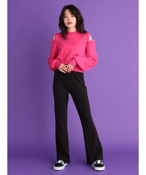 jouetie（ジュエティ）の「テレコカラーメローパンツ（その他パンツ・レディース・ブラック/パープル/グレー/ピンク/ブルー・MEDIUM）」の9枚目の写真