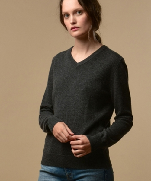 PURE CASHMERE NYC（ピュアカシミヤニューヨーク）の「PURE CASHMERE NYC カシミヤVネックセーター（ニット