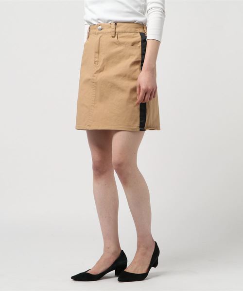 WEGO（ウィゴー）の「WEGO/サイドラインツイルタイトミニスカート（スカート・レディース・ベージュ/パープル/ブラック系その他2・FREE）」の6枚目の写真