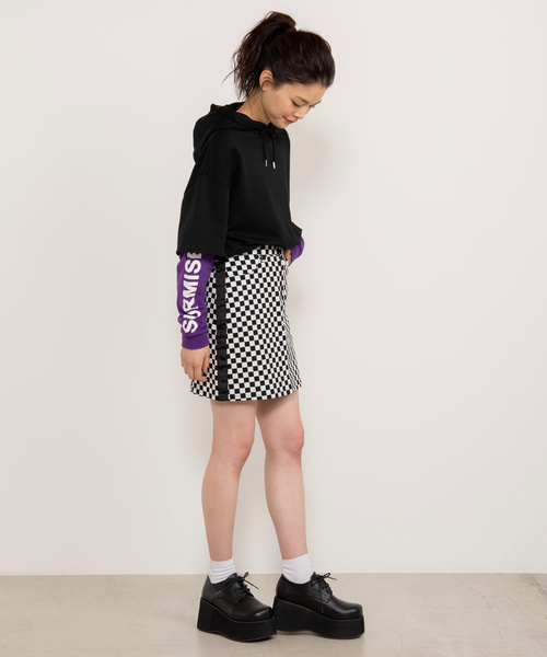 WEGO（ウィゴー）の「WEGO/サイドラインツイルタイトミニスカート（スカート・レディース・ベージュ/パープル/ブラック系その他2・FREE）」の12枚目の写真