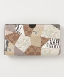 【レア☆かわいい☆COACH】パッチワーク　ジッピーウォレット　青　緑 レア☆かわいい☆COACH】パッチワーク ジッピーウォレット 青 緑