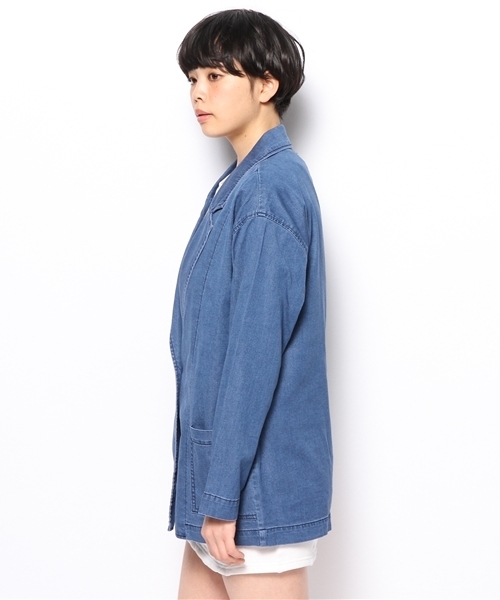 WEGO(ウィゴー)の「WEGO/ビッグジャケット(テーラードジャケット・レディース・ライトベージュ/ネイビー・FREE)」の12枚目の写真