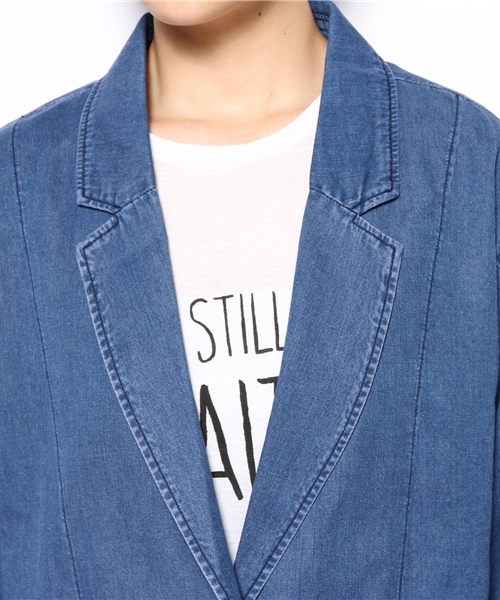 WEGO(ウィゴー)の「WEGO/ビッグジャケット(テーラードジャケット・レディース・ライトベージュ/ネイビー・FREE)」の9枚目の写真