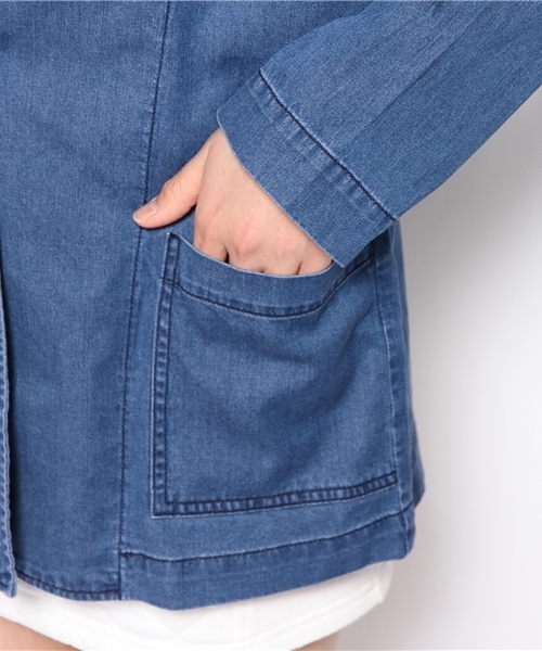 WEGO(ウィゴー)の「WEGO/ビッグジャケット(テーラードジャケット・レディース・ライトベージュ/ネイビー・FREE)」の5枚目の写真