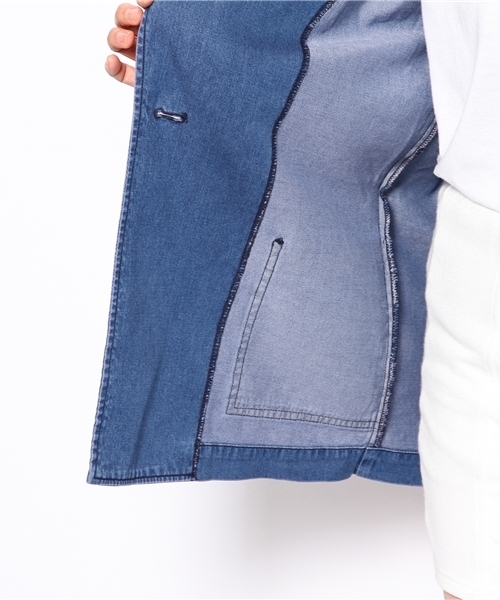 WEGO(ウィゴー)の「WEGO/ビッグジャケット(テーラードジャケット・レディース・ライトベージュ/ネイビー・FREE)」の4枚目の写真