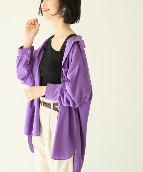 LOWRYS FARM（ローリーズファーム）の「スーピマアシメノースリーブ　828802（Tシャツ/カットソー・レディース・ブラック/ベージュ/ブラウン/オフホワイト・FREE）」の11枚目の写真