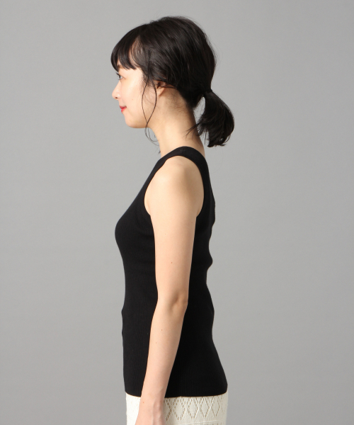 LOWRYS FARM（ローリーズファーム）の「スーピマアシメノースリーブ　828802（Tシャツ/カットソー・レディース・ブラック/ベージュ/ブラウン/オフホワイト・FREE）」の14枚目の写真