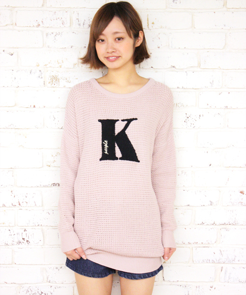 Kastane（カスタネ）の「【Kastane】アニバーサリーチュニックプルオーバー（ニット/セーター・レディース・オフホワイト/ネイビー/ピンク・FREE）」の3枚目の写真