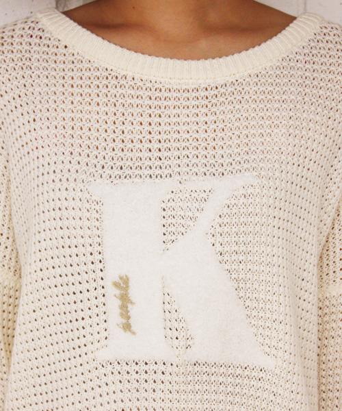 Kastane（カスタネ）の「【Kastane】アニバーサリーチュニックプルオーバー（ニット/セーター・レディース・オフホワイト/ネイビー/ピンク・FREE）」の6枚目の写真