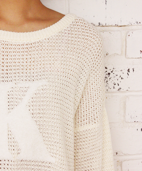 Kastane（カスタネ）の「【Kastane】アニバーサリーチュニックプルオーバー（ニット/セーター・レディース・オフホワイト/ネイビー/ピンク・FREE）」の7枚目の写真