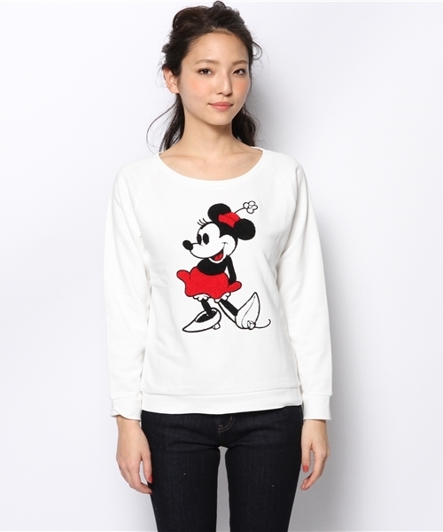 green label relaxing（グリーンレーベルリラクシング）の「MINNIE MOUSE スウェット（スウェット・レディース・ホワイト・フリー）」の4枚目の写真
