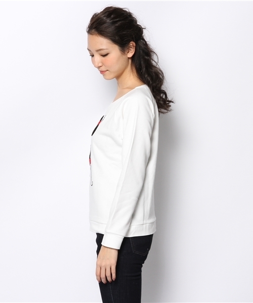 green label relaxing（グリーンレーベルリラクシング）の「MINNIE MOUSE スウェット（スウェット・レディース・ホワイト・フリー）」の5枚目の写真