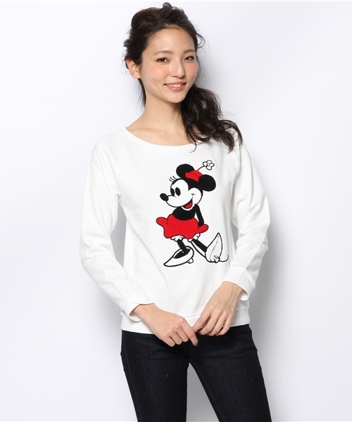 green label relaxing（グリーンレーベルリラクシング）の「MINNIE MOUSE スウェット（スウェット・レディース・ホワイト・フリー）」の10枚目の写真