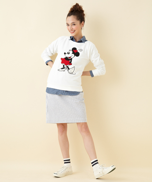 green label relaxing（グリーンレーベルリラクシング）の「MINNIE MOUSE スウェット（スウェット・レディース・ホワイト・フリー）」の12枚目の写真