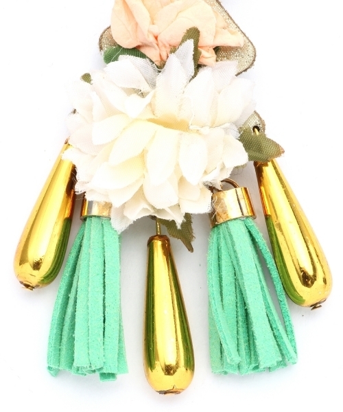 Another Edition（アナザーエディション）の「vanina Blossom ER★◆（イヤリング・レディース・ホワイト/ターコイズブルー・フリー）」の4枚目の写真