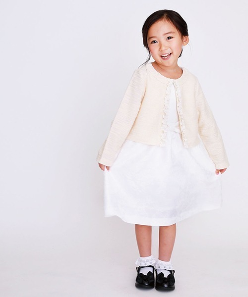 COMME CA ISM（コムサイズム）の「ボレロ カーディガン（カーディガン/ボレロ・キッズ・アイボリー/グレー・110cm/100cm/120cm/130cm）」の11枚目の写真