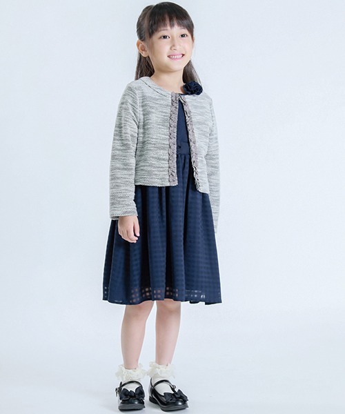 COMME CA ISM（コムサイズム）の「ボレロ カーディガン（カーディガン/ボレロ・キッズ・アイボリー/グレー・110cm/100cm/120cm/130cm）」の13枚目の写真