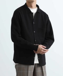 リバーシブル シャツカーディガンニット