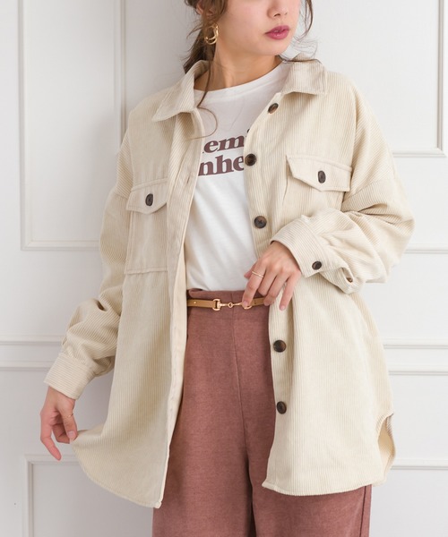 SpRay（スプレイ）の「コーデュロイBIGシャツ（シャツ/ブラウス