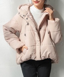 ラコステ　ダウンジャケット・コート　ピンク系小花　38　美品 LACOSTE ラコステ ダウンジャケット 小花柄 アウター ピンク サイズ38