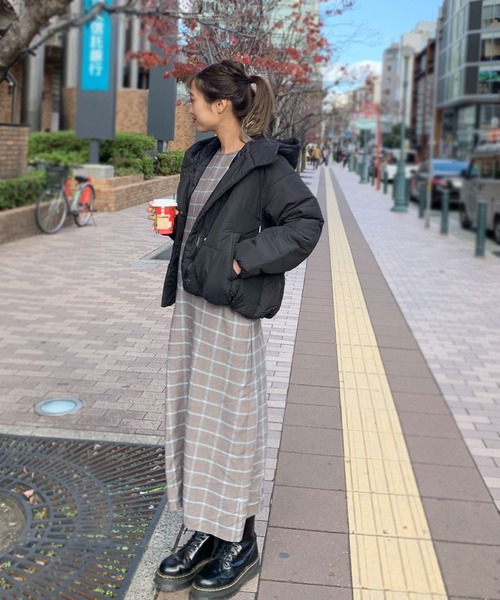 フード付き中綿ショートコート（ダウンジャケット/コート）｜KOBE