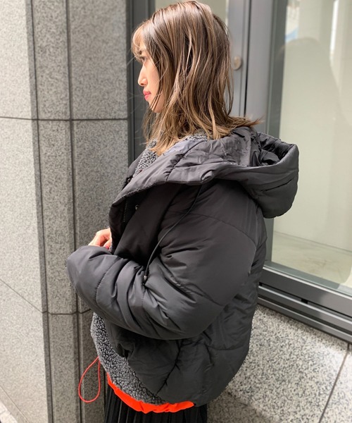 フード付き中綿ショートコート（ダウンジャケット/コート）｜KOBE