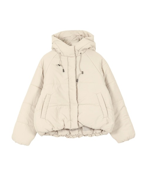 フード付き中綿ショートコート（ダウンジャケット/コート