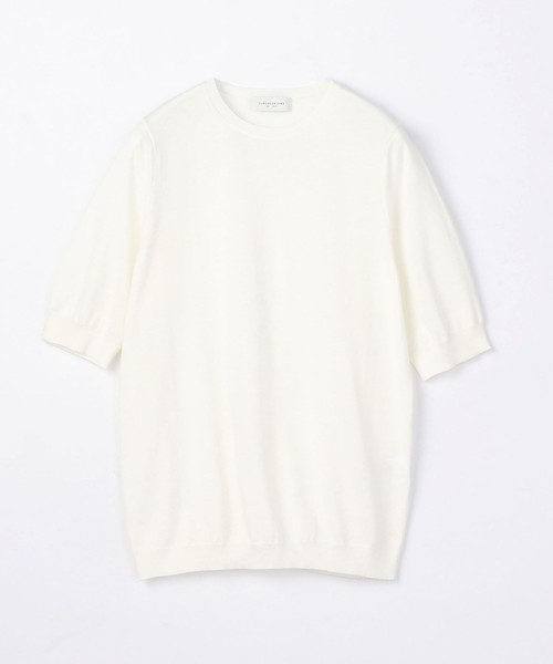 BALLSEY（ボールジィ）の「ハイゲージコットン クルーネックプルオーバー（ニット/セーター・レディース・ネイビー/ライトグレー/チャコールグレー/ホワイト/ライトグリーン/ピンク/イエロー・L/M/S）」の2枚目の写真