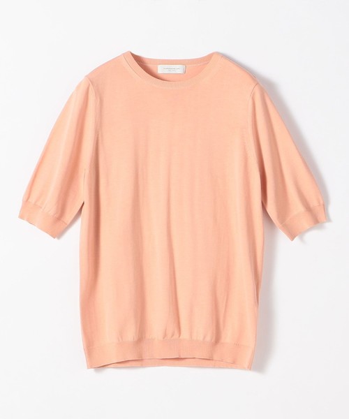 BALLSEY（ボールジィ）の「ハイゲージコットン クルーネックプルオーバー（ニット/セーター・レディース・ネイビー/ライトグレー/チャコールグレー/ホワイト/ライトグリーン/ピンク/イエロー・L/M/S）」の7枚目の写真