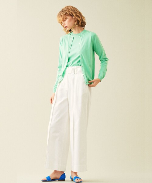 BALLSEY（ボールジィ）の「ハイゲージコットン クルーネックプルオーバー（ニット/セーター・レディース・ネイビー/ライトグレー/チャコールグレー/ホワイト/ライトグリーン/ピンク/イエロー・L/M/S）」の10枚目の写真