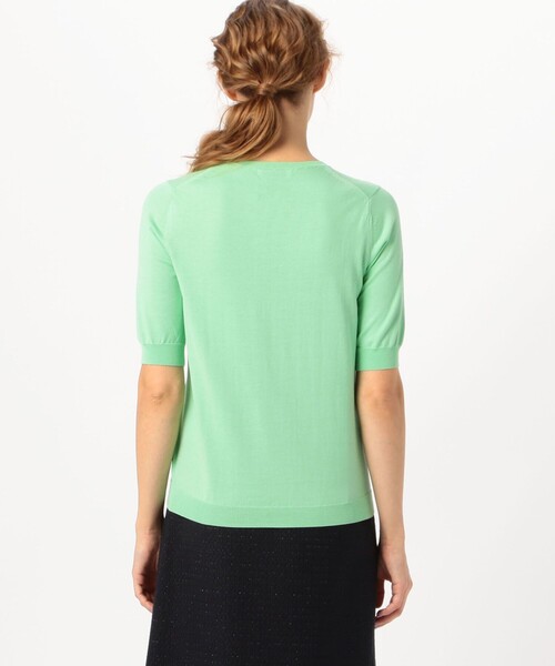 BALLSEY（ボールジィ）の「ハイゲージコットン クルーネックプルオーバー（ニット/セーター・レディース・ネイビー/ライトグレー/チャコールグレー/ホワイト/ライトグリーン/ピンク/イエロー・L/M/S）」の14枚目の写真