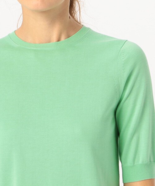 BALLSEY（ボールジィ）の「ハイゲージコットン クルーネックプルオーバー（ニット/セーター・レディース・ネイビー/ライトグレー/チャコールグレー/ホワイト/ライトグリーン/ピンク/イエロー・L/M/S）」の16枚目の写真