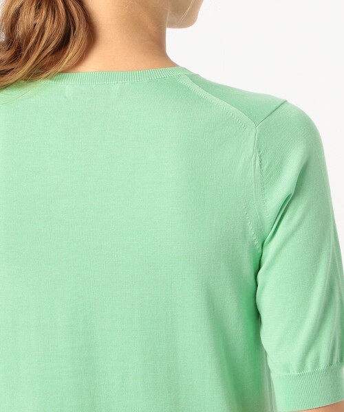 BALLSEY（ボールジィ）の「ハイゲージコットン クルーネックプルオーバー（ニット/セーター・レディース・ネイビー/ライトグレー/チャコールグレー/ホワイト/ライトグリーン/ピンク/イエロー・L/M/S）」の17枚目の写真