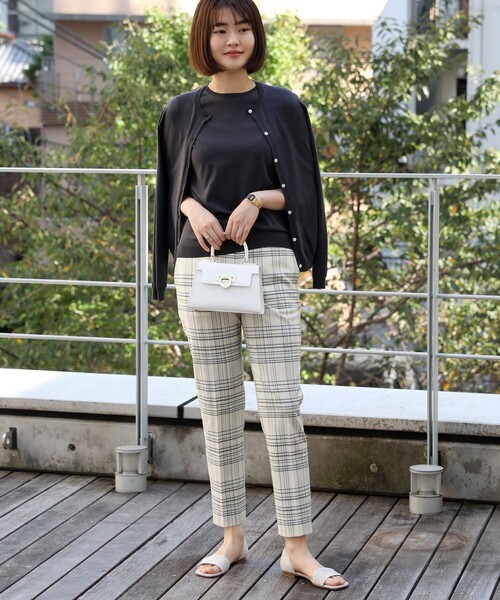 BALLSEY（ボールジィ）の「ハイゲージコットン クルーネックプルオーバー（ニット/セーター・レディース・ネイビー/ライトグレー/チャコールグレー/ホワイト/ライトグリーン/ピンク/イエロー・L/M/S）」の22枚目の写真