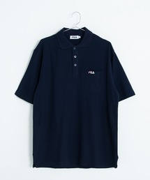 【FILA/フィラ】WEB限定 別注 機能付き ワンポイント ロゴ刺繍 綿100% 半袖ポロシャツ/抗菌防臭＋接触冷感＋汗染み防止