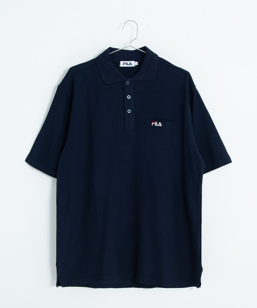 FILA（フィラ）の「【FILA/フィラ】WEB限定 別注 機能付き ワンポイント ロゴ刺繍 綿100% 半袖ポロシャツ/抗菌防臭＋接触冷感＋汗染み防止（ポロシャツ・メンズ・ホワイト/ブラック/ネイビー/ホワイト系その他/ブラック系その他/ホワイト系その他2/ブラック系その他2/ブルー系その他・M/L/LL）」の7枚目の写真