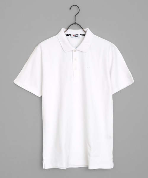 FILA（フィラ）の「【FILA/フィラ】WEB限定 別注 機能付き ワンポイント ロゴ刺繍 綿100% 半袖ポロシャツ/抗菌防臭＋接触冷感＋汗染み防止（ポロシャツ・メンズ・ホワイト/ブラック/ネイビー/ホワイト系その他/ブラック系その他/ホワイト系その他2/ブラック系その他2/ブルー系その他・M/L/LL）」の12枚目の写真