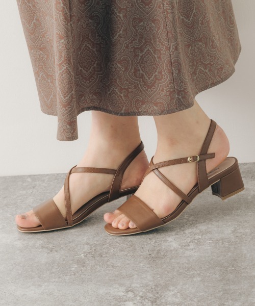 GLOBAL WORK（グローバルワーク）の「片手で履けるヒールサンダル/870792（サンダル・レディース・ホワイト系その他/ブラック/ブラウン/グレイッシュベージュ・SMALL/MEDIUM/LARGE）」の3枚目の写真