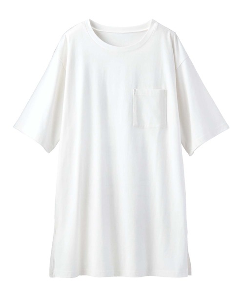 GeeRA（ジーラ）の「綿100％バックプリントＴシャツ（Tシャツ/カットソー・レディース・ベージュ/オフホワイト/ブラック・LARGE/X-LARGE/MEDIUM）」の9枚目の写真