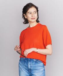 THIBAULT VAN DER STRAETE | ＜THIBAULT VAN DER STRAETE＞コットンニットショートスリーブプルオーバー(ニット/セーター)